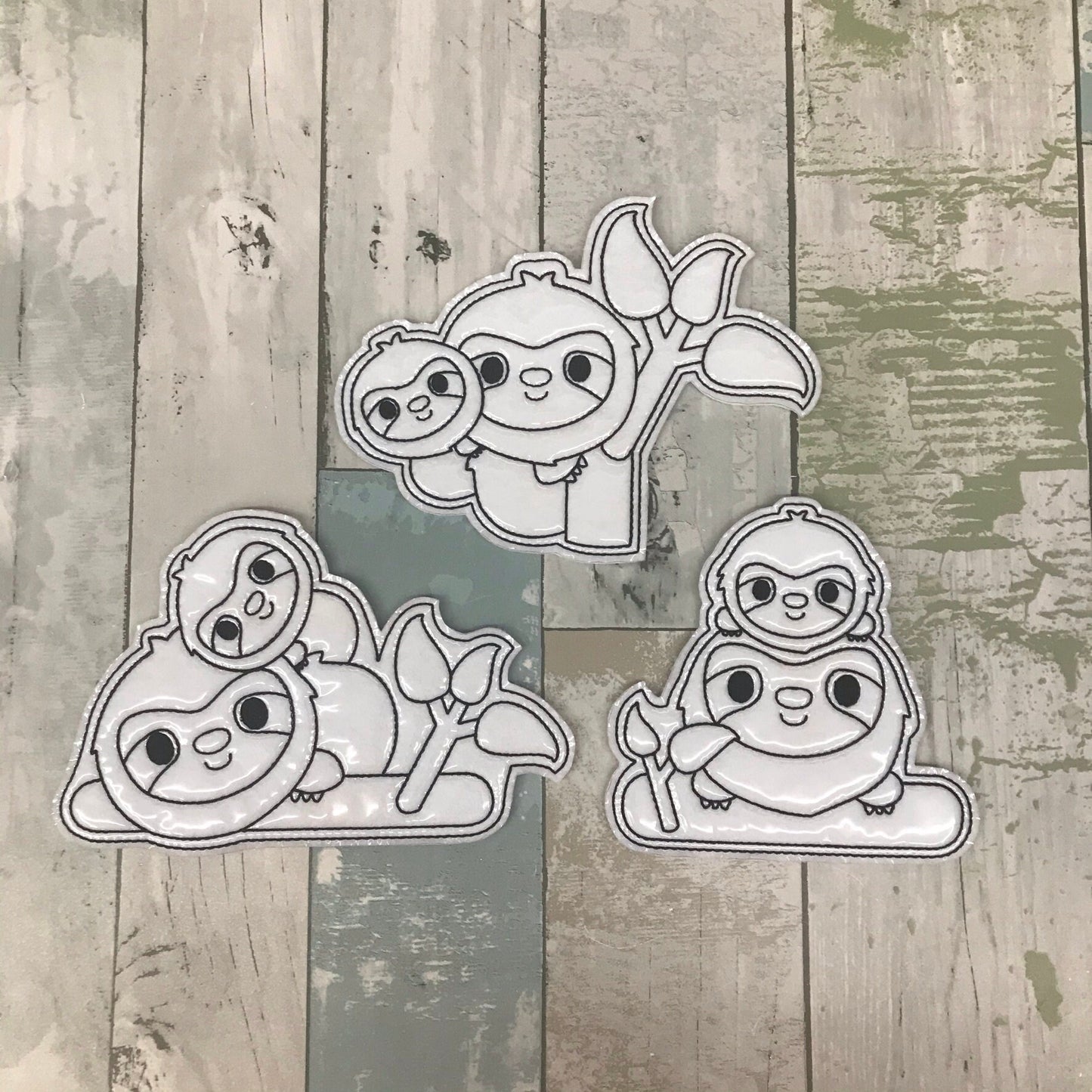 Sloth Parent Colouring Dolls