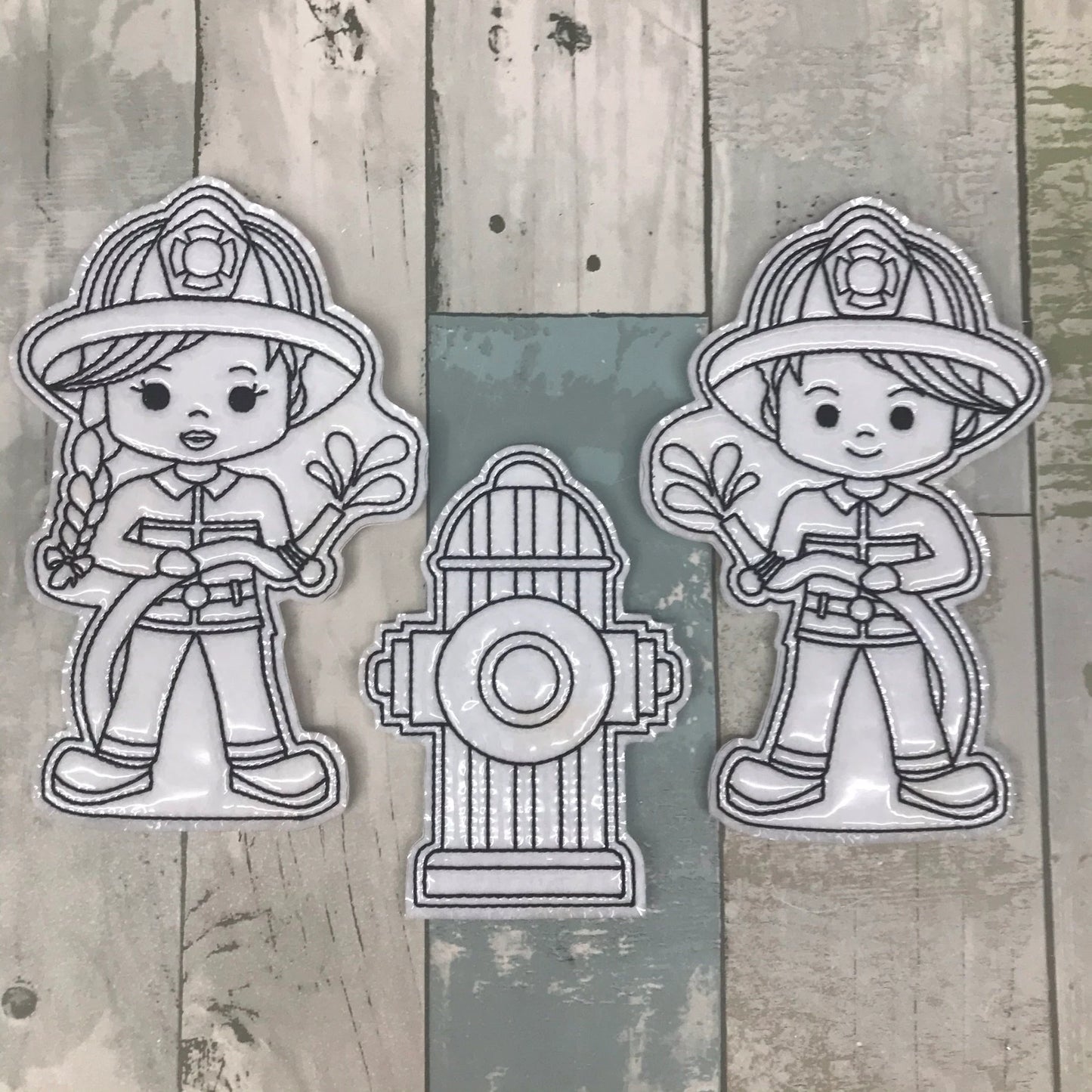 Fire Fighters Colouring Dolls