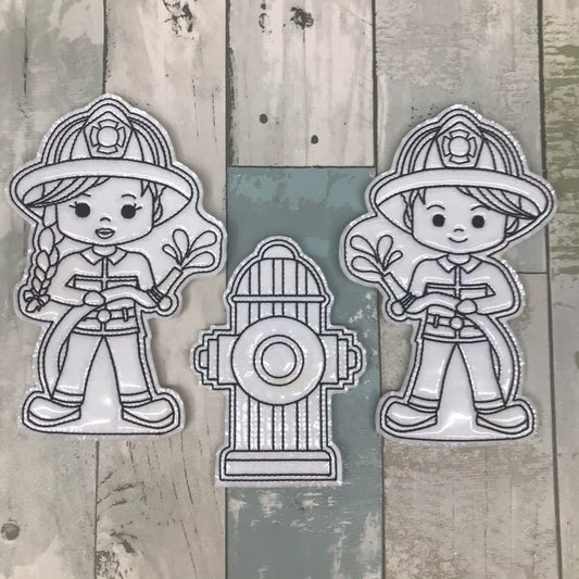 Fire Fighters Colouring Dolls