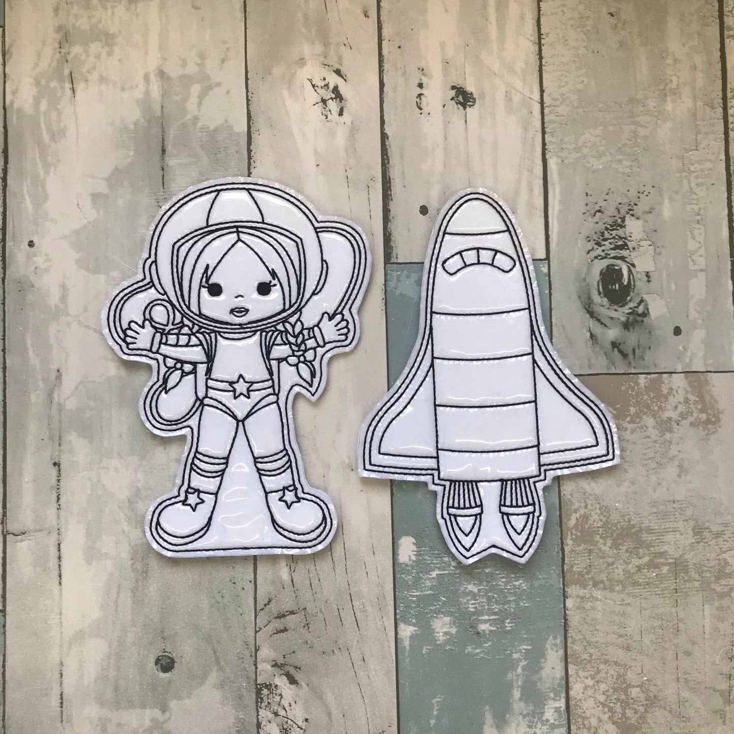 Space Set 2 Colouring Dolls