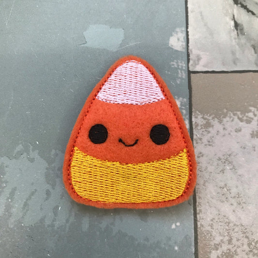 Halloween Candy Corn Felt Snap Hair Clip