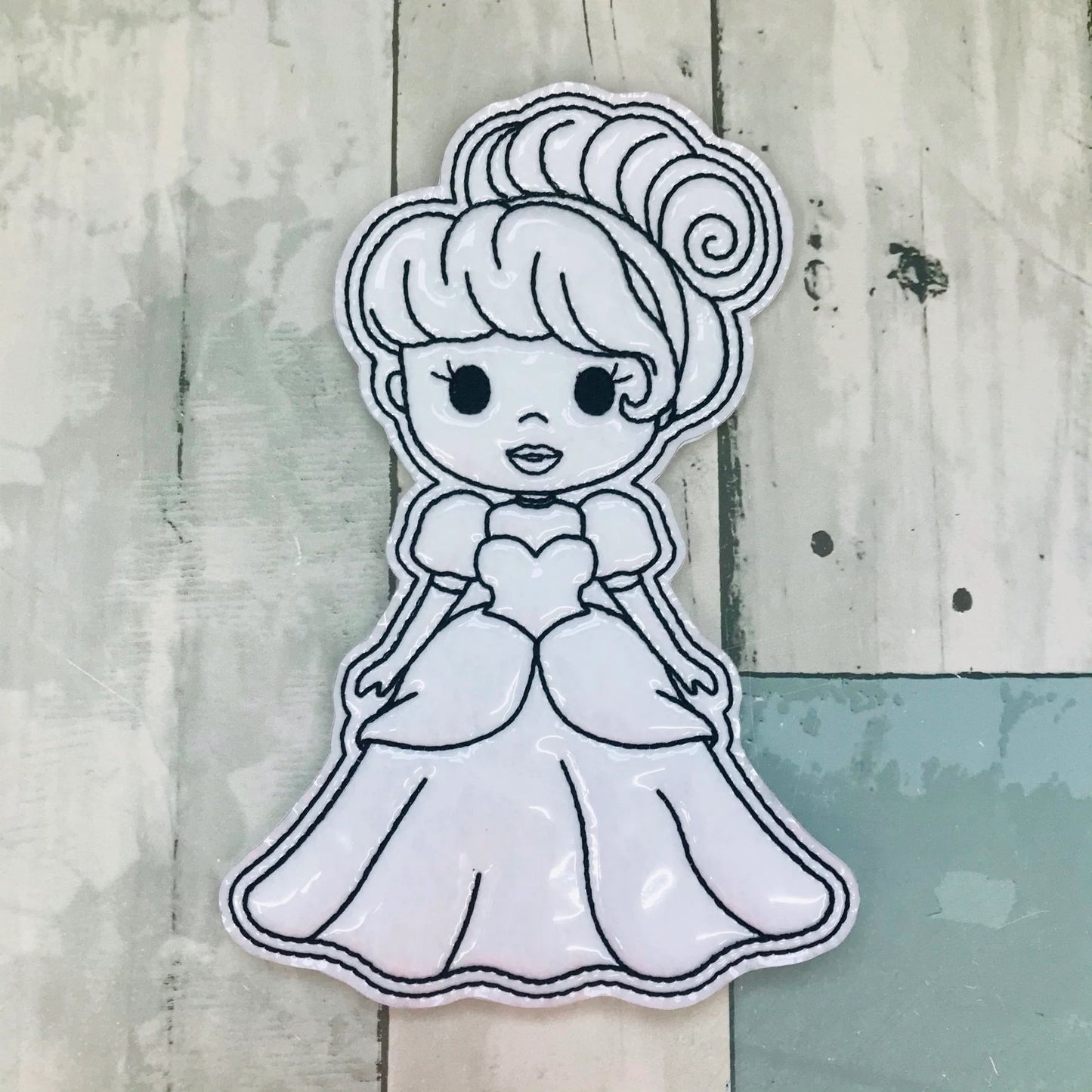 Glass Slipper Princess Colouring Dolls