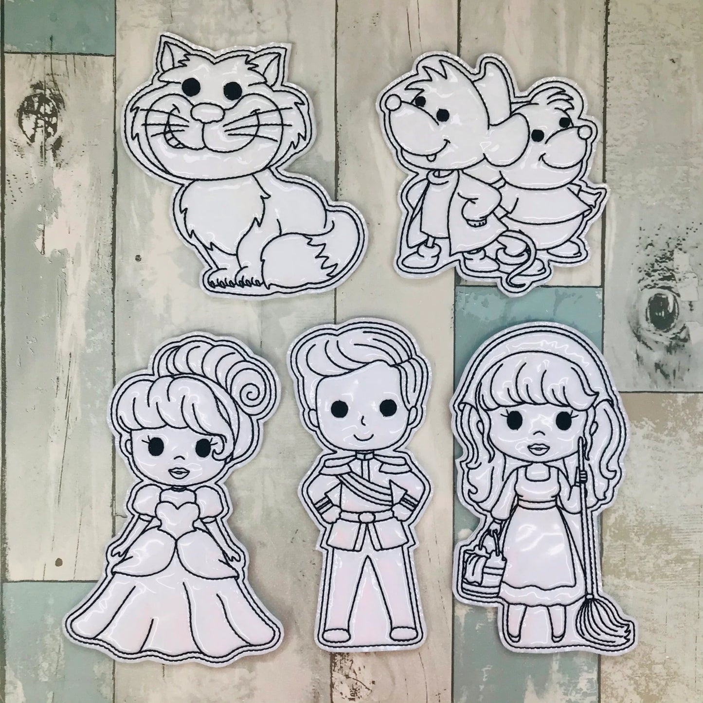 Glass Slipper Princess Colouring Dolls