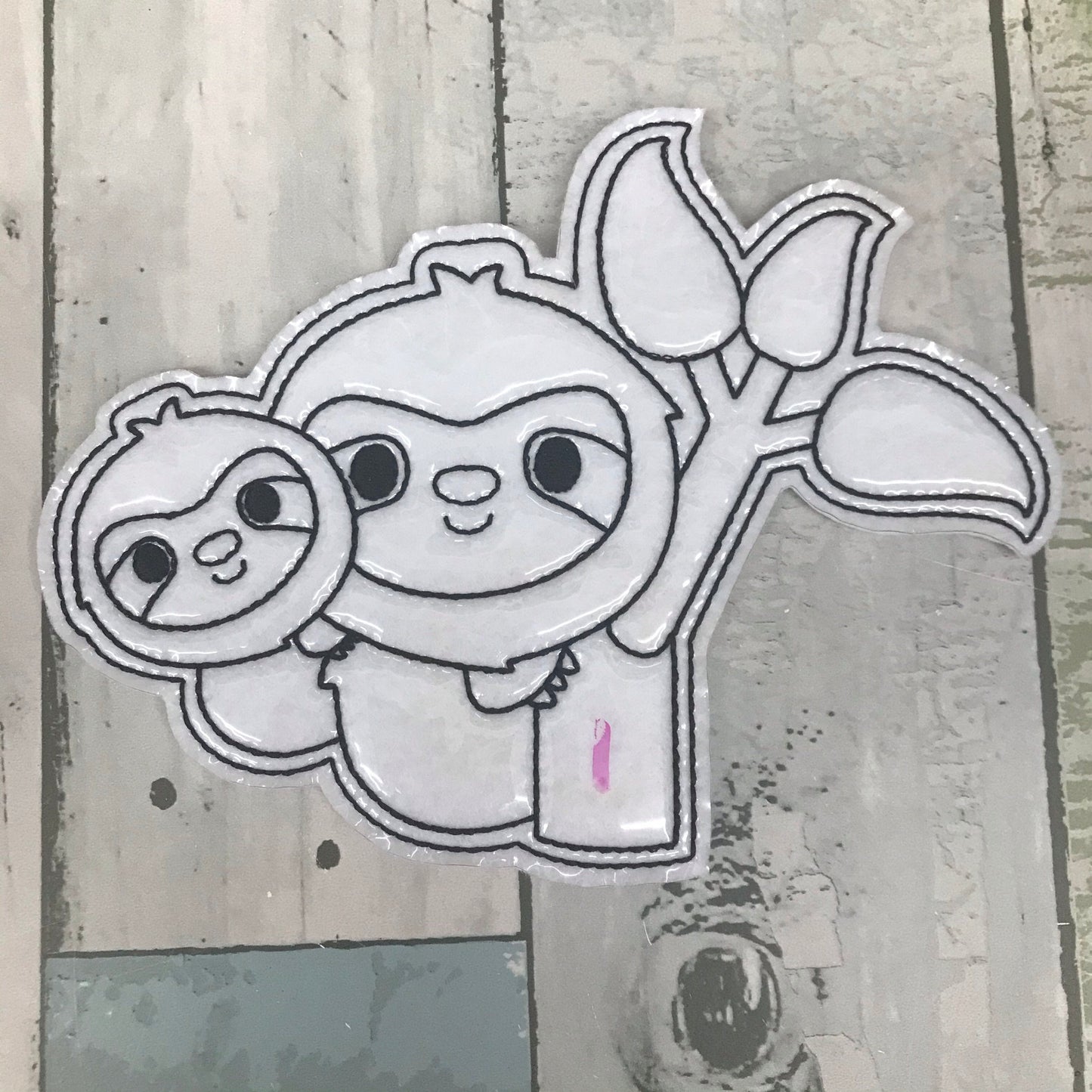 Sloth Parent Colouring Dolls