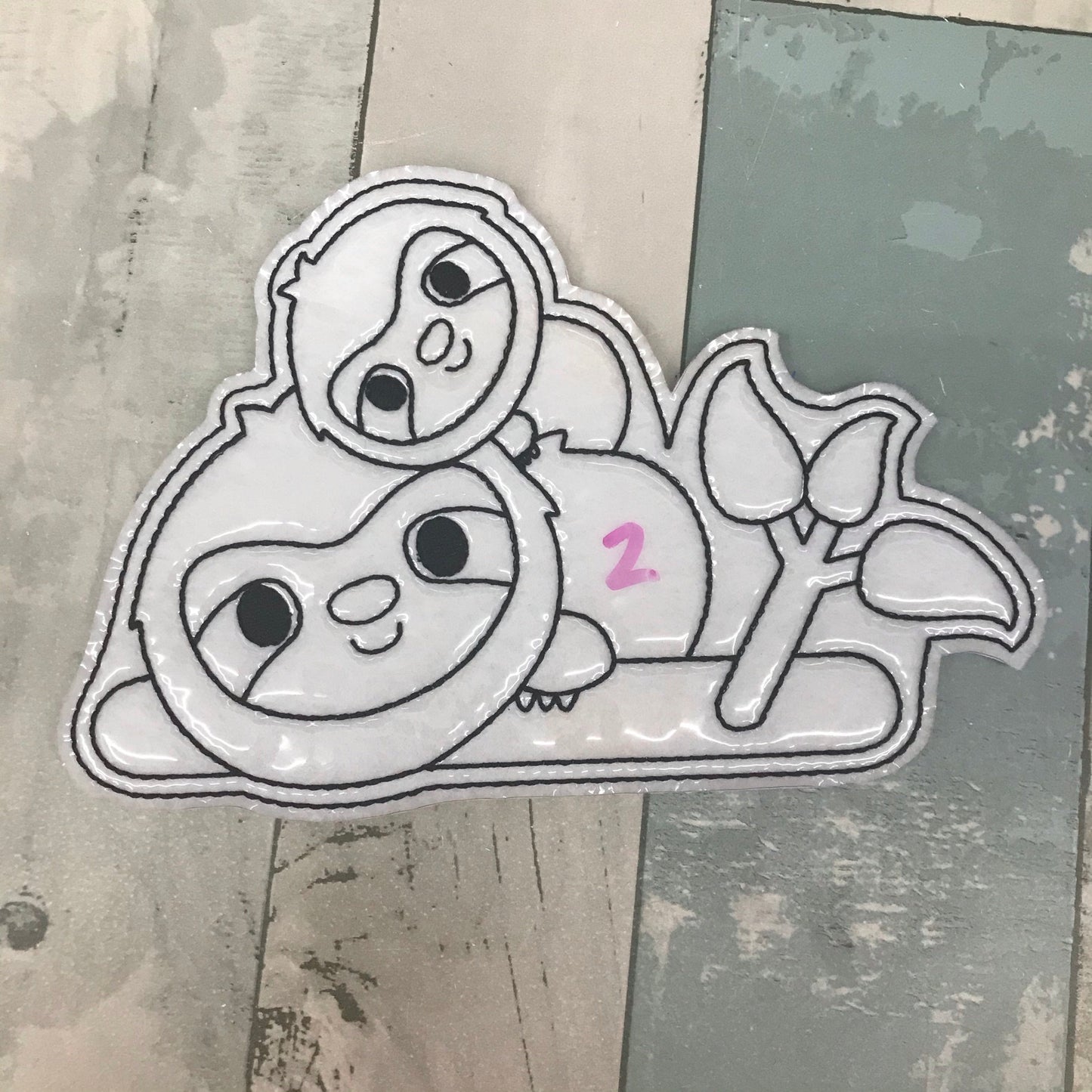 Sloth Parent Colouring Dolls