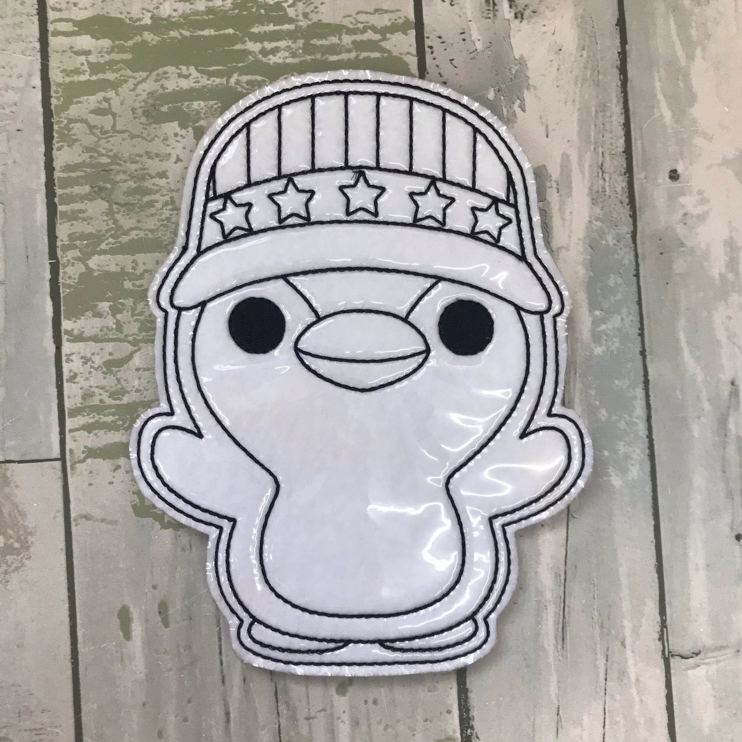 4th of July Penguins Colouring Dolls