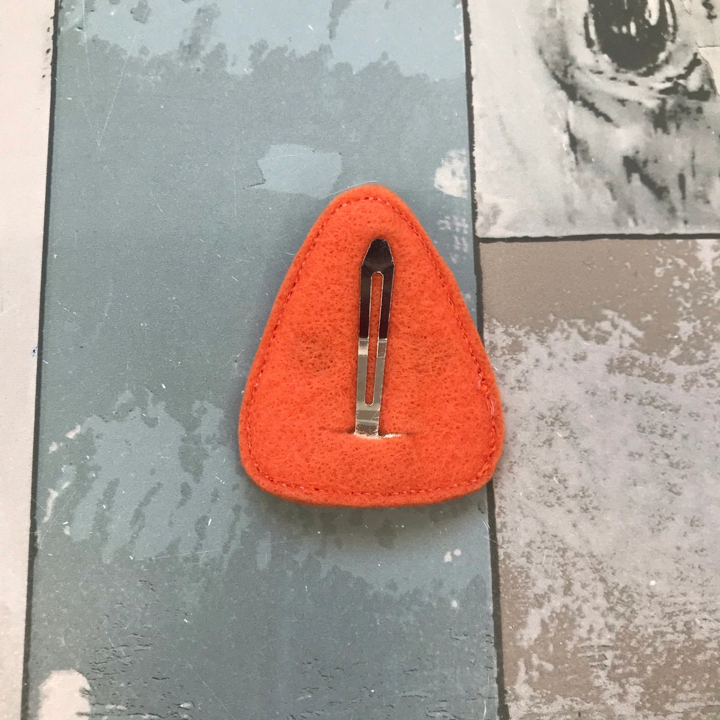 Halloween Candy Corn Felt Snap Hair Clip