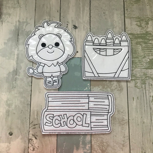 School Lion Colouring Dolls