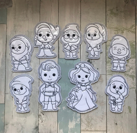 Princess Set 11 Colouring Dolls