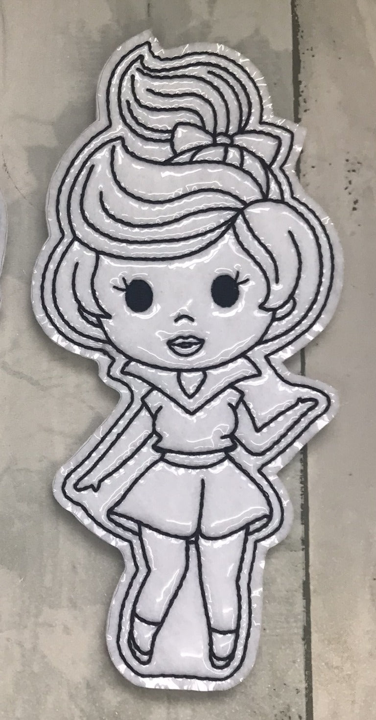 Futuristic Space Family Colouring Dolls